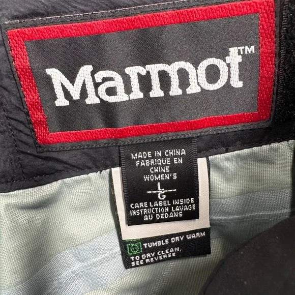 Marmot Ski Snow Snowboard Shell Pants Black Nylon Women's Size Large - Picture 4 of 13